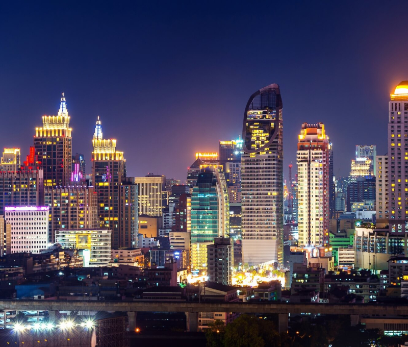 cityscape night bangkok thailand 2